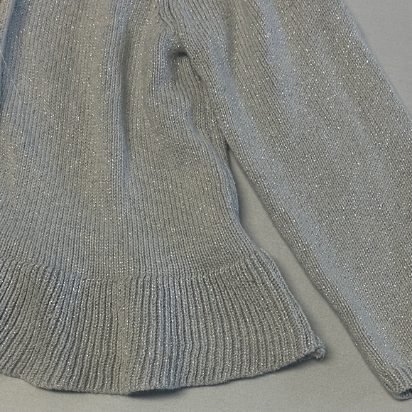 Gymboree - Silver Knit Cardigan with Faux Fur Collar - Picture 4 of 6